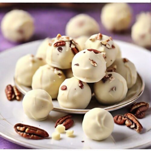 Vegan White Chocolate Raspberry Truffles